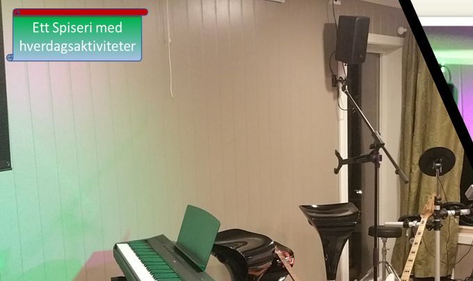 Fritidsaktivitet nr 13
Spiseriet kjører åpen scene med jamming og har ferdig oppsatt Pa-utstyr og lys fra scenen. 
